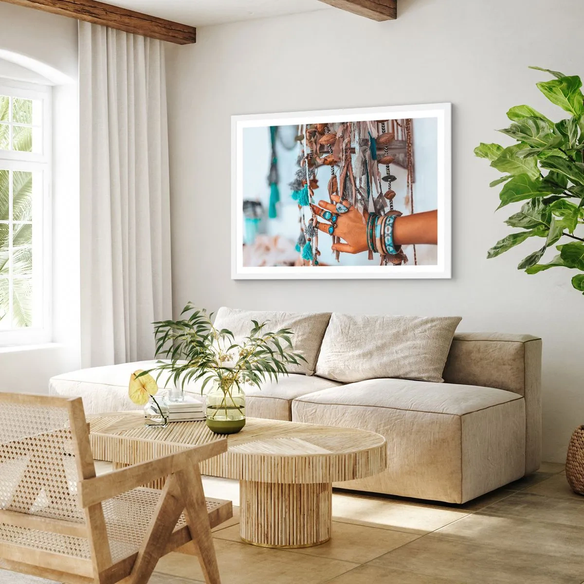 Affiche dans un cadre blanc - Poster - Trésor local - 70x50 cm