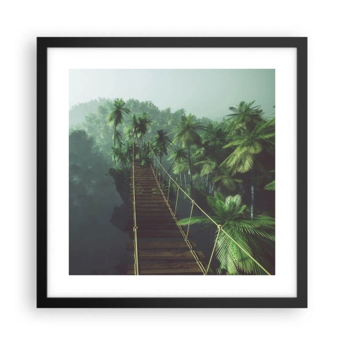 Affiche dans un cadre noir - Poster - Au fil de la verdure - 40x40 cm