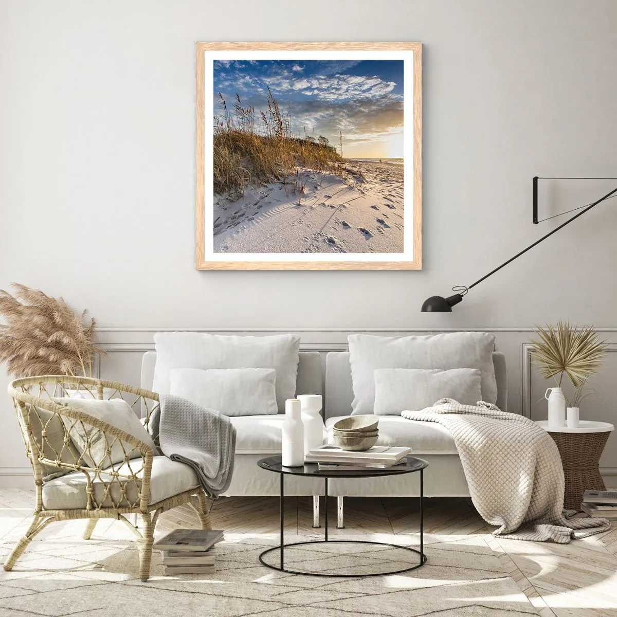 Affiche dans un chêne clair - Poster - Invitation à la ballade - 40x40 cm