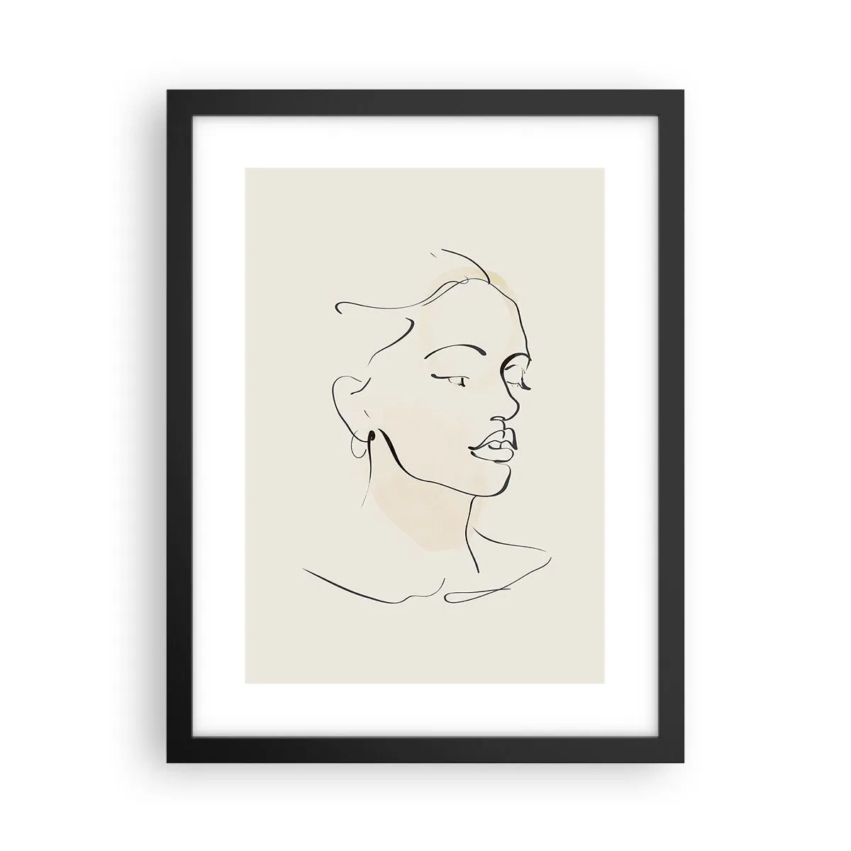 Affiche dans un cadre noir - Poster - Une ligne certaine - 30x40 cm