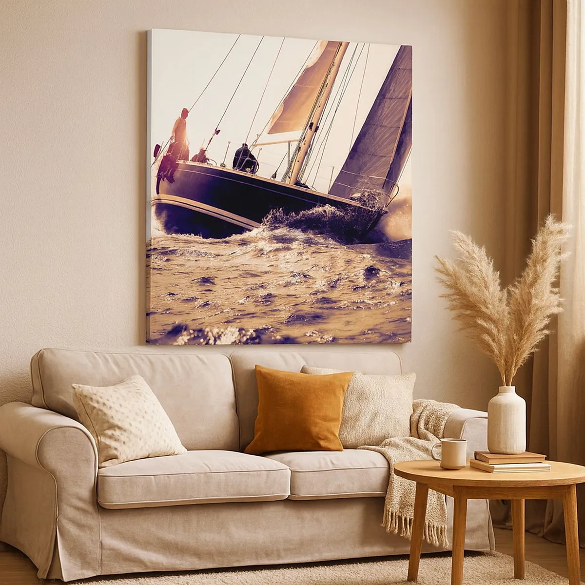 Impression sur toile - Image sur toile - Navigue, marin - 30x30 cm