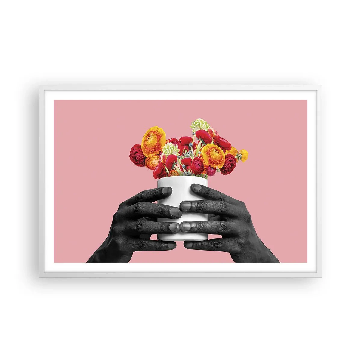 Affiche dans un cadre blanc - Poster - Apothéose de la vie - 91x61 cm