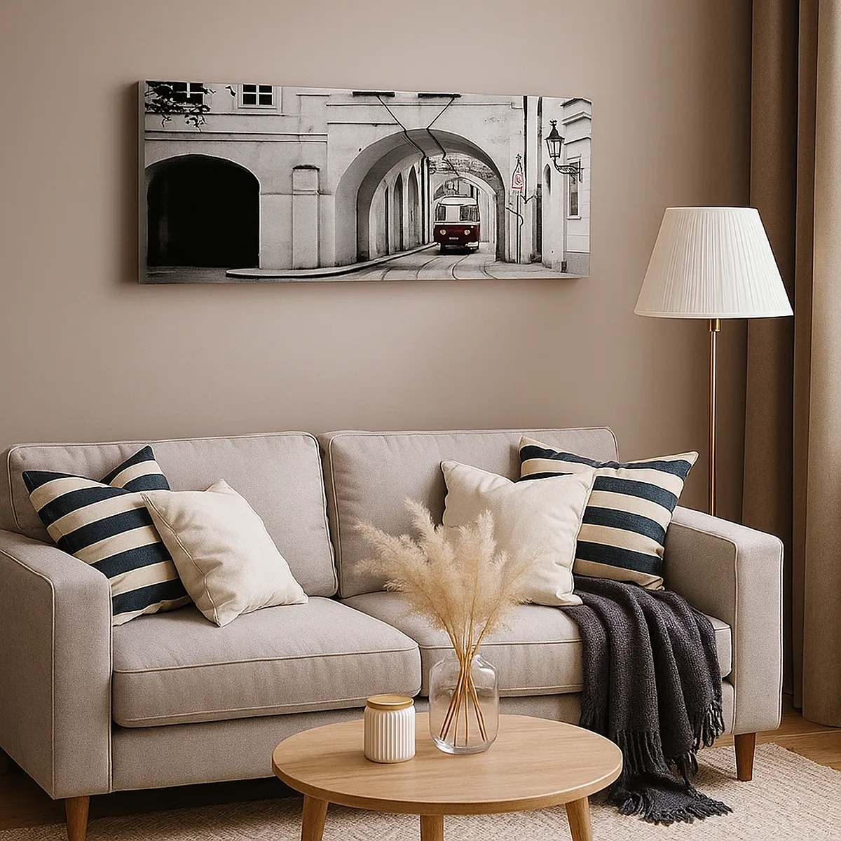 Impression sur toile - Image sur toile - Dans le labyrinthe de la ville - 30x30 cm
