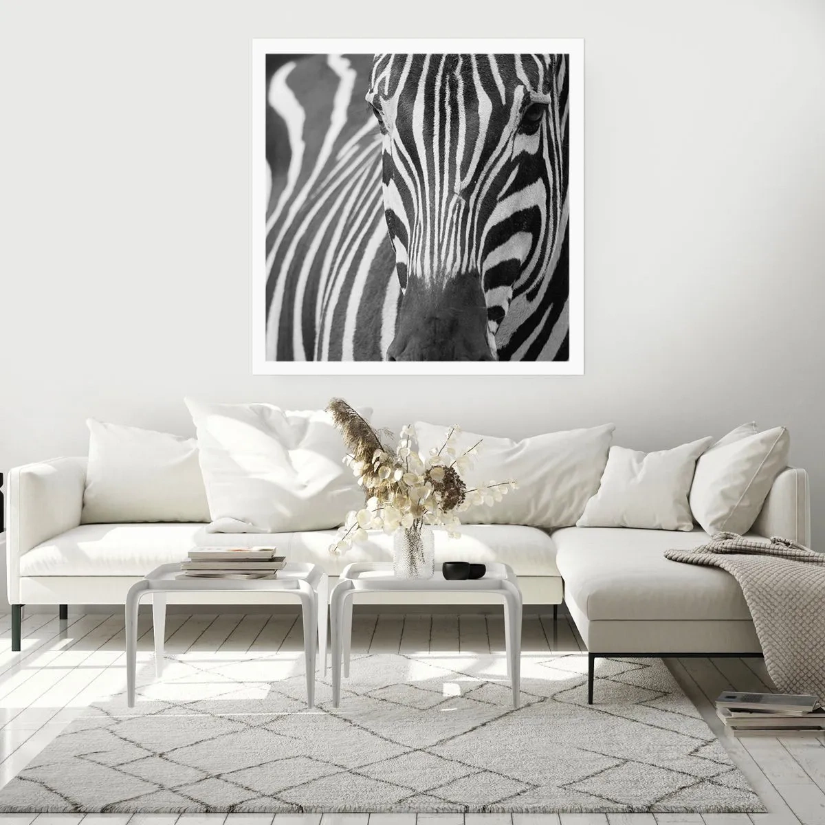 Affiche - Poster - Le monde est noir et blanc - 60x60 cm