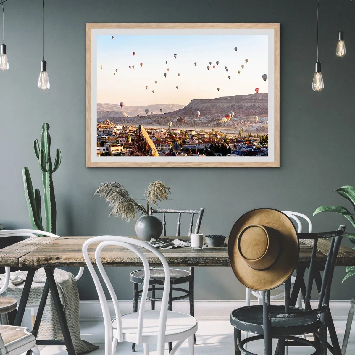 Affiche dans un chêne clair - Poster - Comme des navires dans le ciel - 40x30 cm