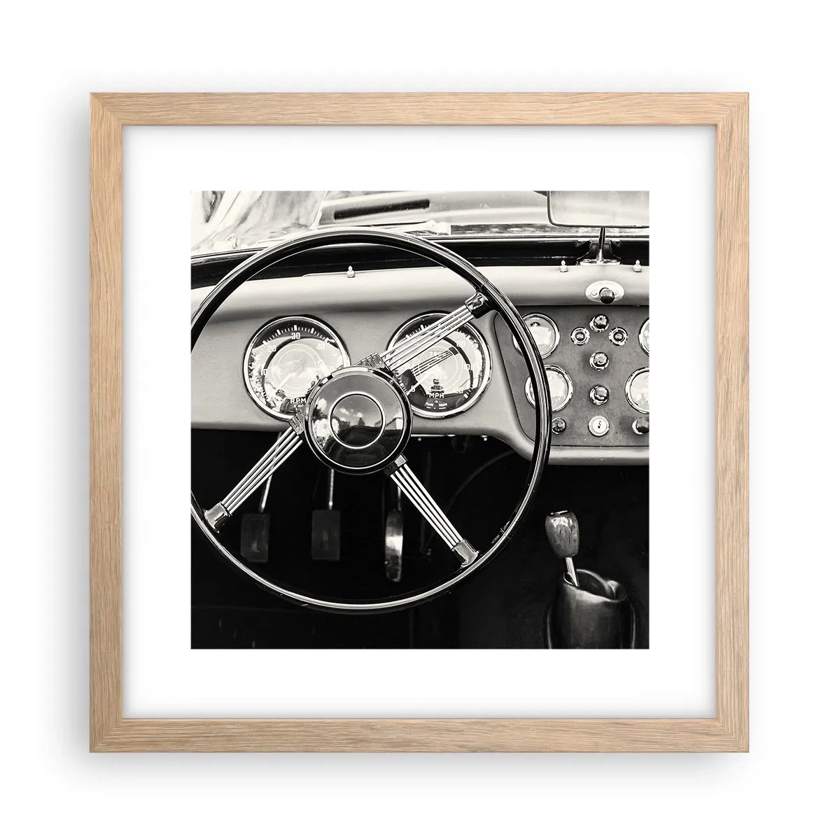 Affiche dans un chêne clair - Poster - Rêve de collectionneur - 30x30 cm