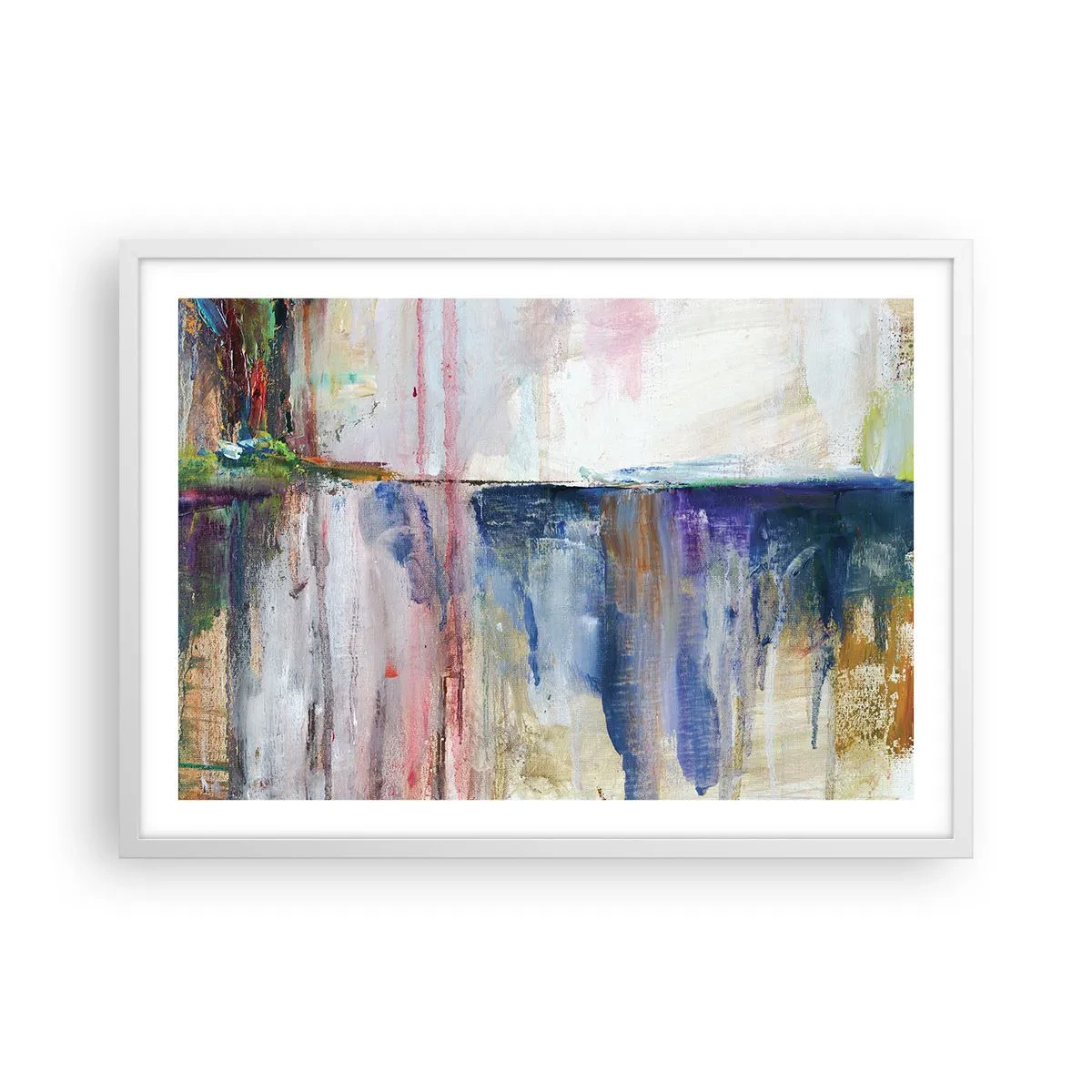 Affiche dans un cadre blanc - Poster - Impressions et associations colorées - 70x50 cm