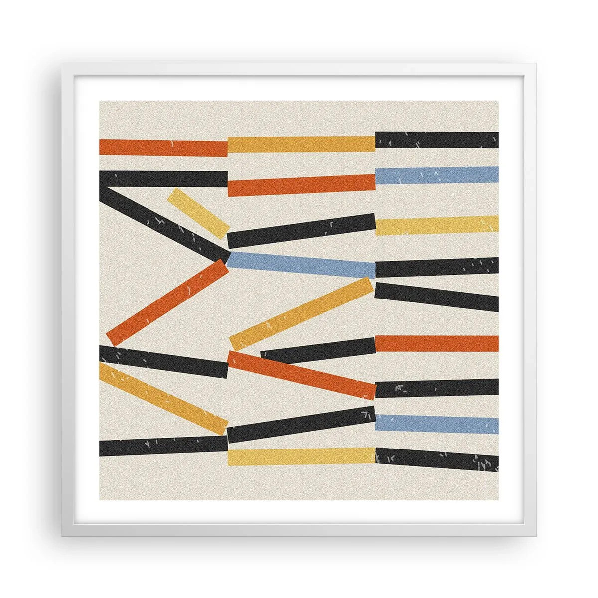 Affiche dans un cadre blanc - Poster - Composition de niveaux - 60x60 cm