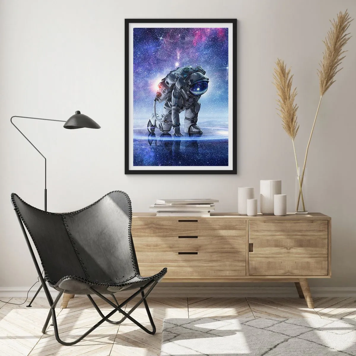 Affiche dans un cadre noir - Poster - Le ciel étoilé au dessus de moi - 70x100 cm