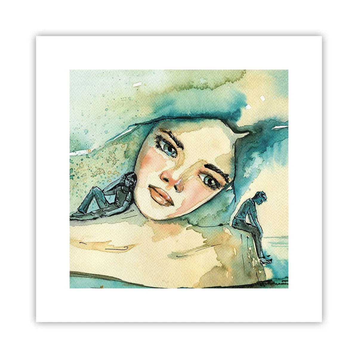 Affiche - Poster - Suis-je bleu? - 30x30 cm