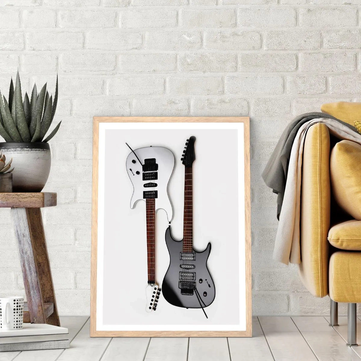 Affiche dans un chêne clair - Poster - Harmonie des formes - 50x70 cm