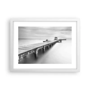 Affiche dans un cadre blanc - Poster - À l'horizon - 40x30 cm