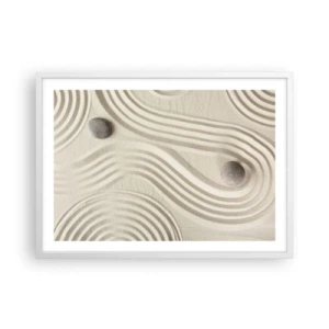 Affiche dans un cadre blanc - Poster - Touche de chaleur - 70x50 cm