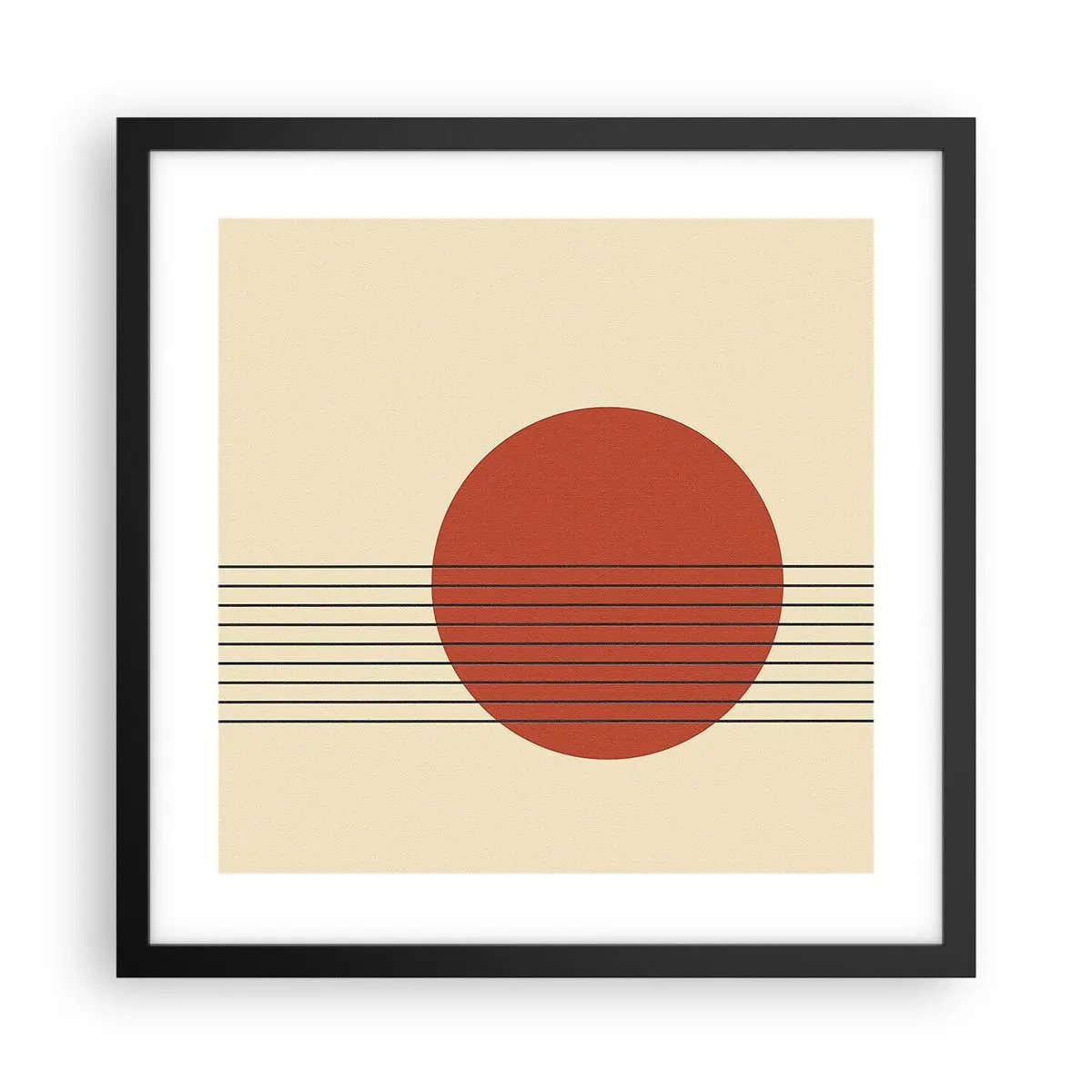 Affiche dans un cadre noir - Poster - Aux alentours et plus loin - 40x40 cm