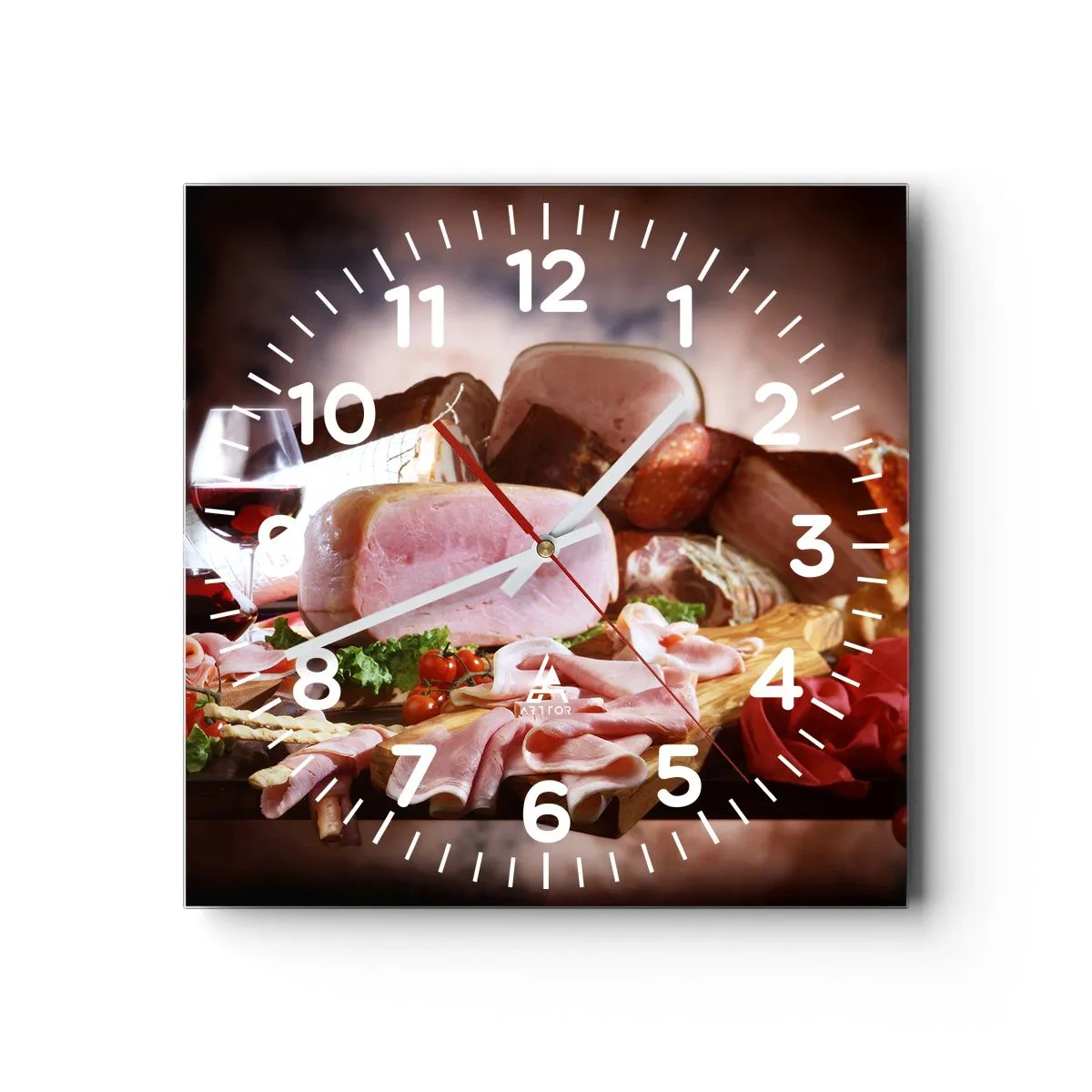 Horloge murale - Pendule murale - Un rêve culinaire avec une carafe - 40x40 cm