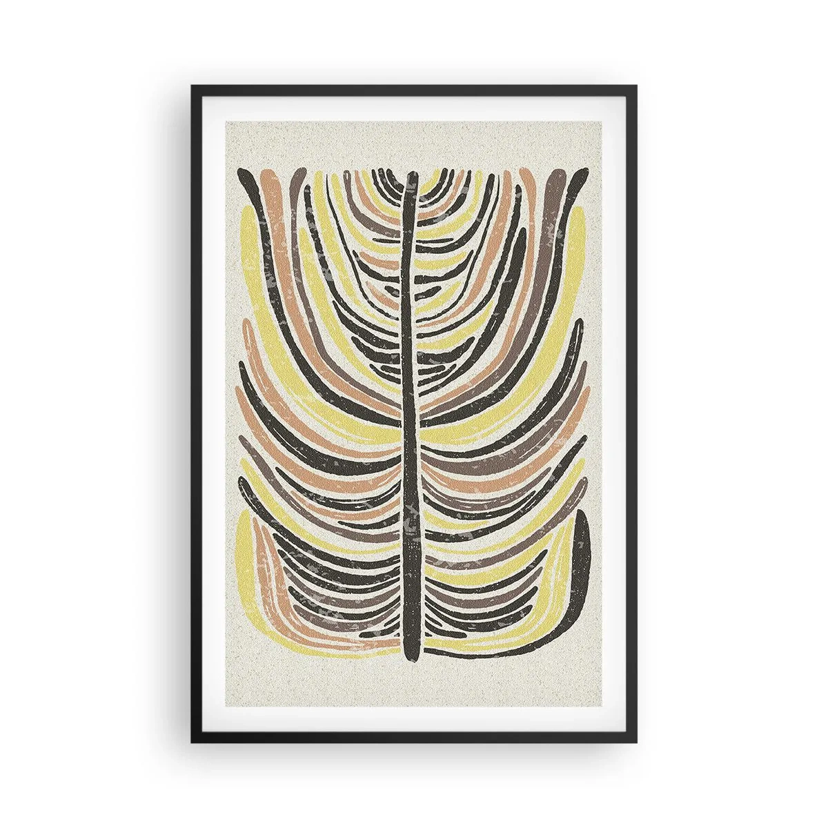 Affiche dans un cadre noir - Poster - Abstraction pleine de vie - 61x91 cm