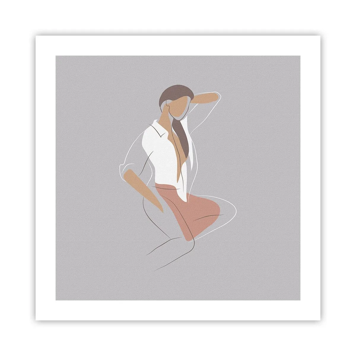 Affiche - Poster - Contour gracieux - 50x50 cm