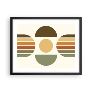 Affiche dans un cadre noir - Poster - Dans les coulaurs de la terre - 50x40 cm