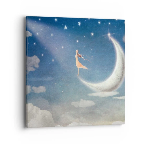 Impression sur toile - Image sur toile - Valise bleue - 40x40 cm