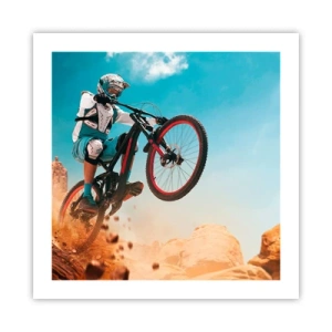 Affiche - Poster - Démon de la folie du vélo - 50x50 cm