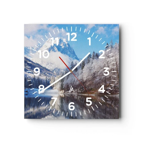 Horloge murale - Pendule murale - Protecteur de la neige - 40x40 cm