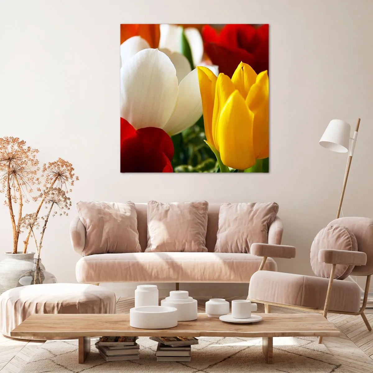 Impression sur toile - Image sur toile - La fièvre des tulipes - 50x50 cm