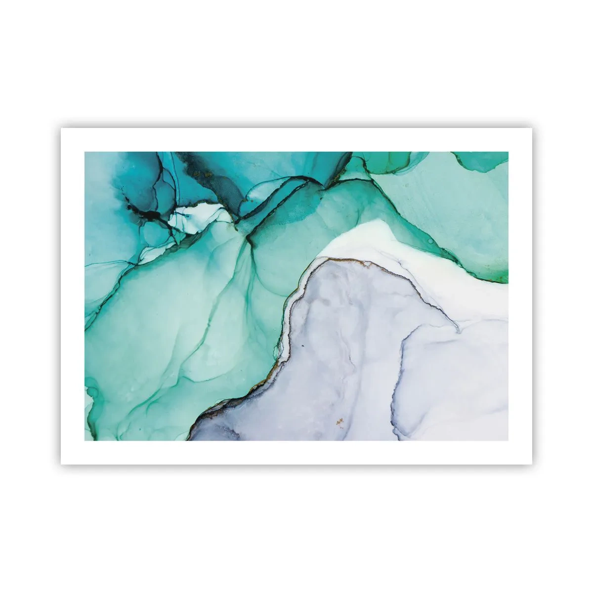 Affiche - Poster - Étude de turquoise - 70x50 cm