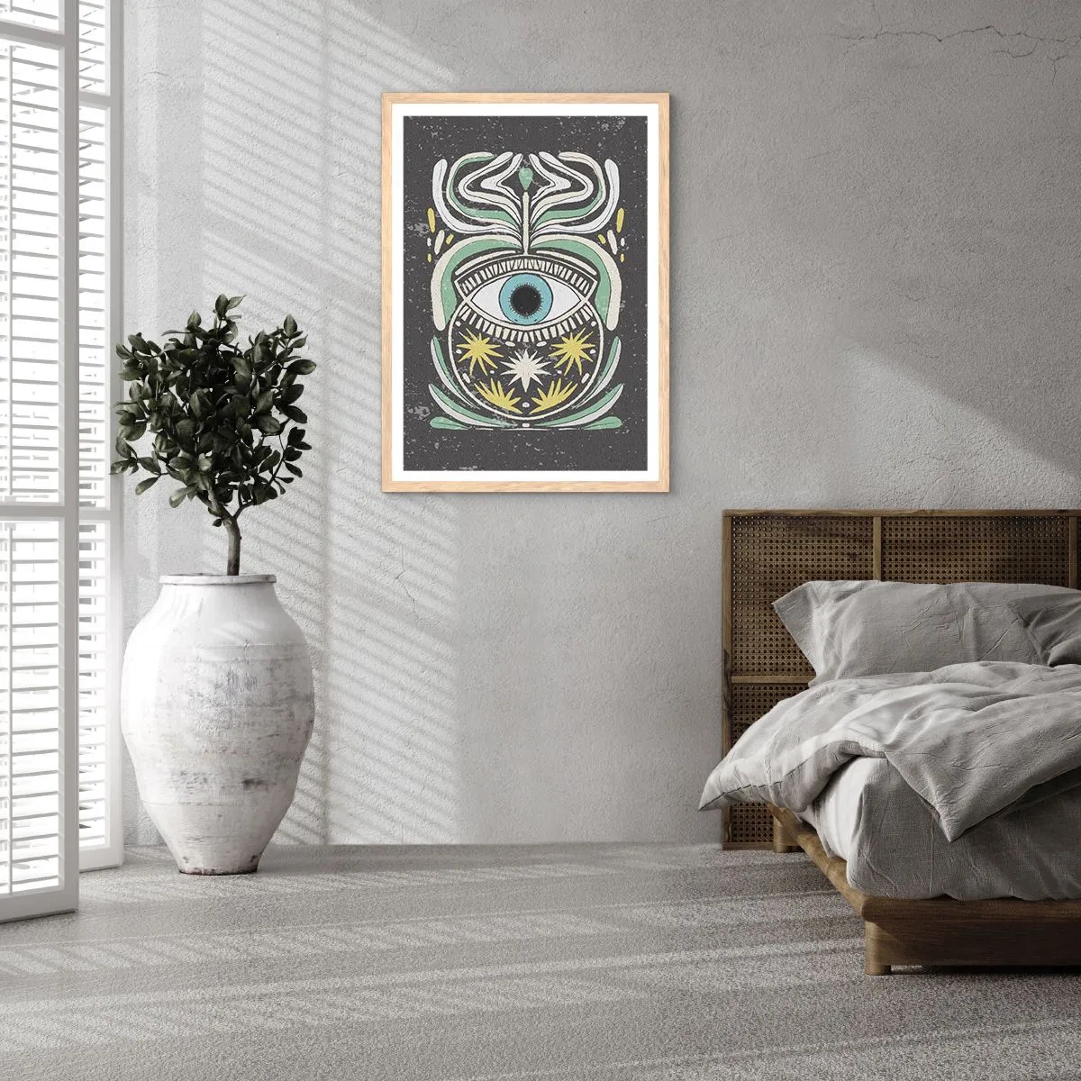 Affiche dans un chêne clair - Poster - Rituels tribaux - 50x70 cm