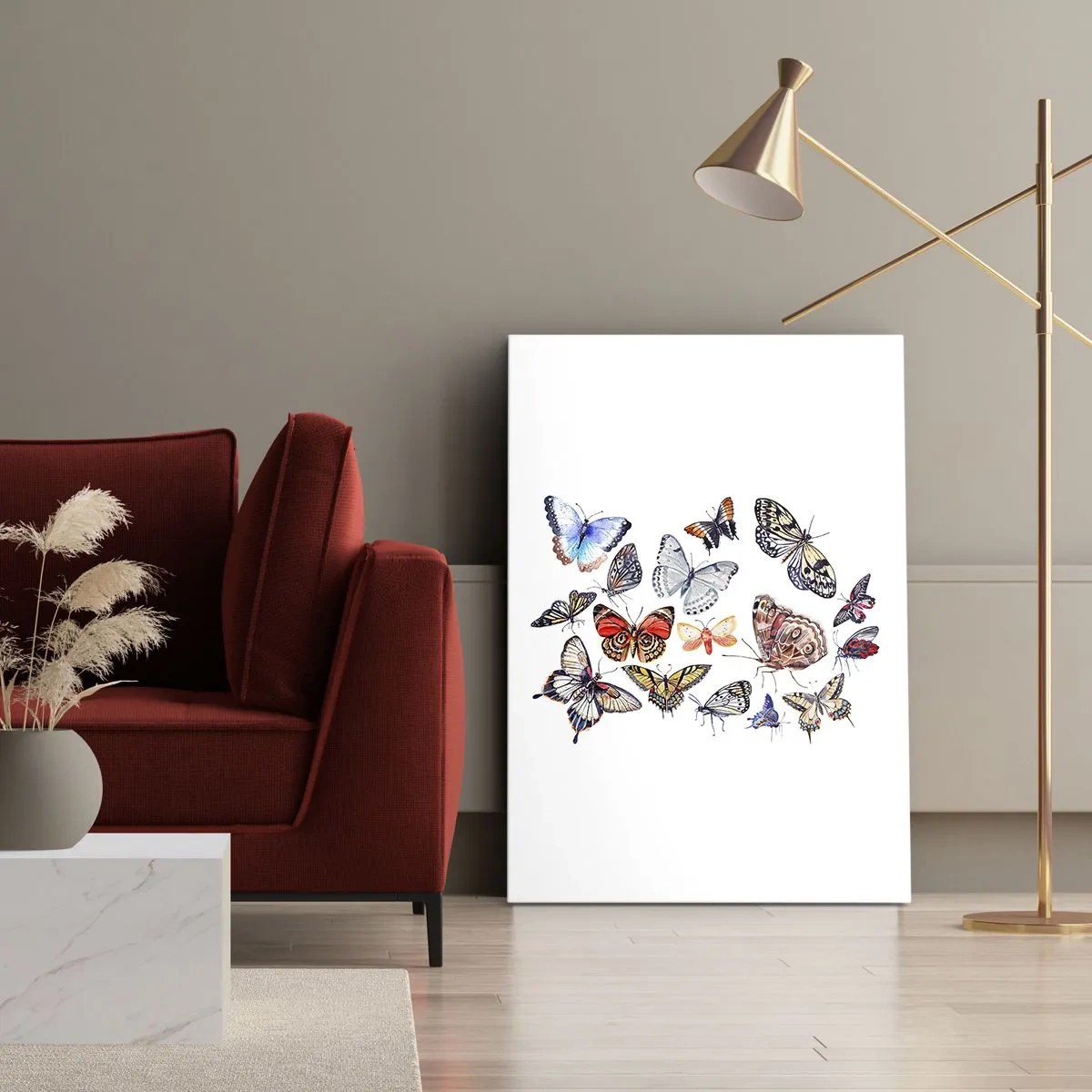 Impression sur toile - Image sur toile - Essaim de dentelle et de couleurs - 45x80 cm