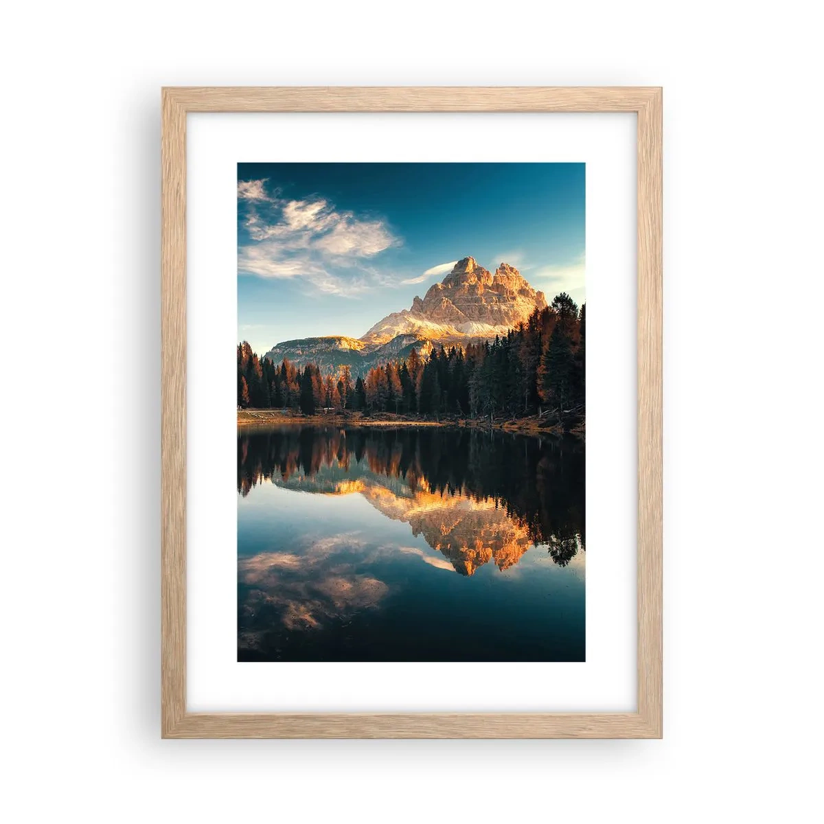 Affiche dans un chêne clair - Poster - Double paysage - 30x40 cm