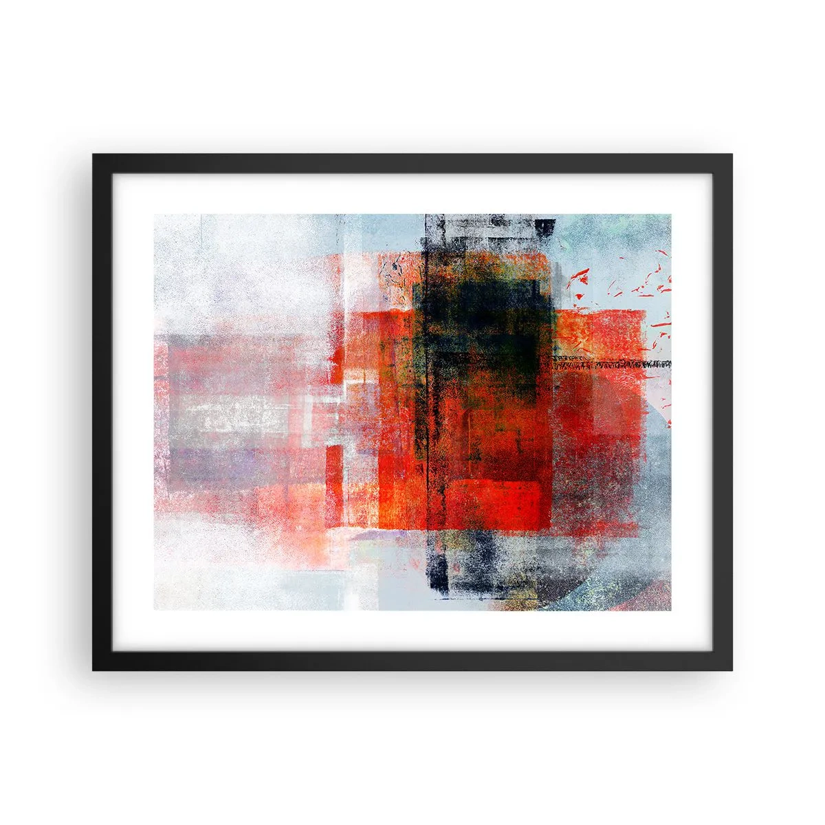 Affiche dans un cadre noir - Poster - Composition embrasée - 50x40 cm