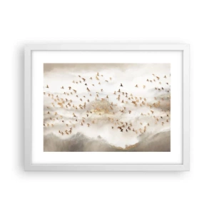 Affiche dans un cadre blanc - Poster - Il est l'heure… - 40x30 cm