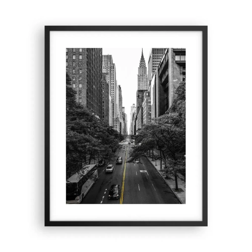 Affiche dans un cadre noir - Poster - Matin new-yorkais - 40x50 cm