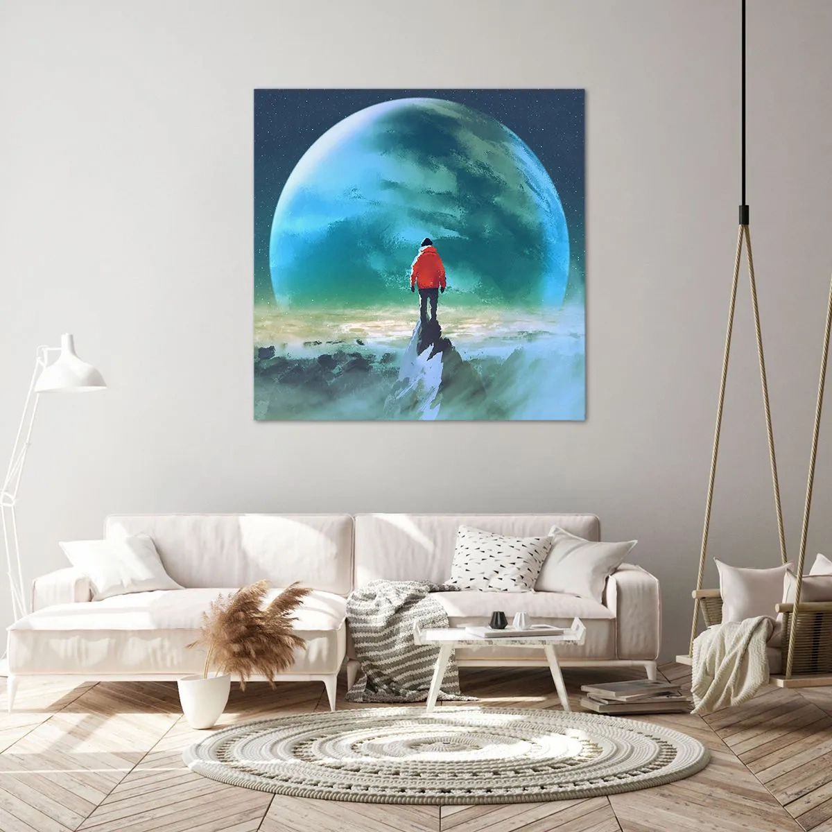 Impression sur toile - Image sur toile - Explorateur de la nouvelle terre - 70x70 cm