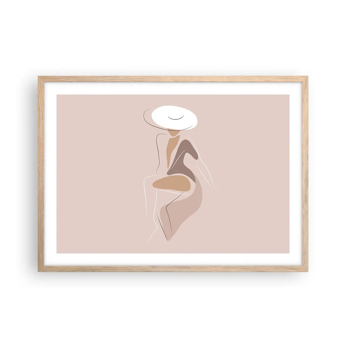 Affiche dans un chêne clair - Poster - Être une dame - 70x50 cm