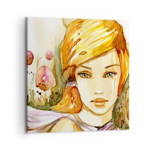 Impression sur toile - Image sur toile - Un regard émeraude qui calme la colère - 60x60 cm