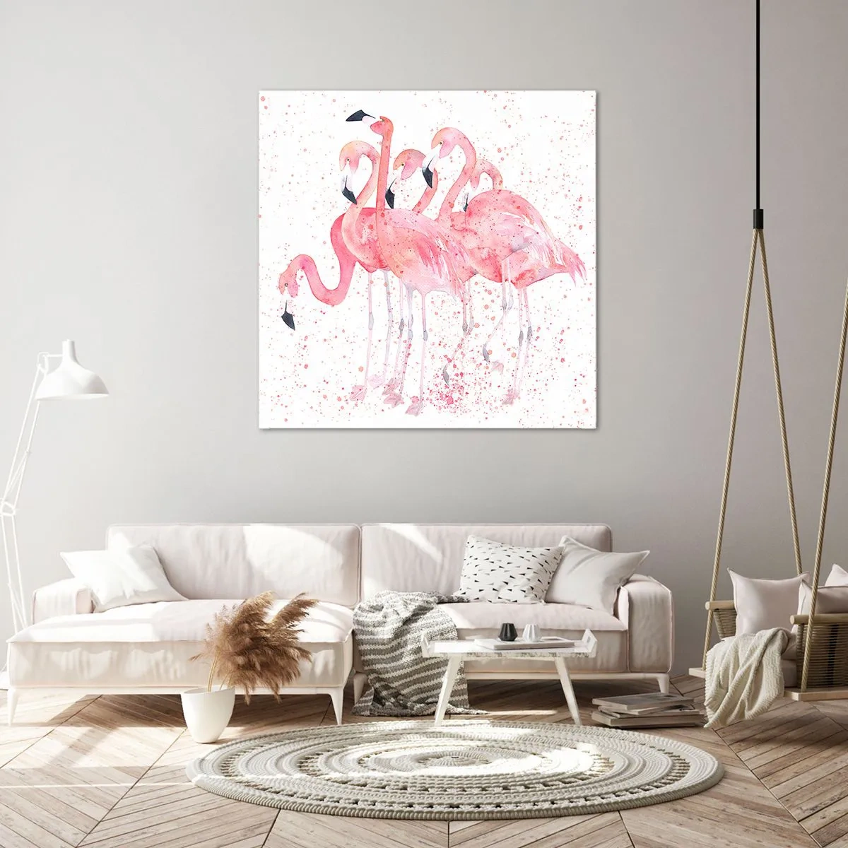 Impression sur toile - Image sur toile - Ensemble rose - 70x70 cm