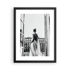 Affiche dans un cadre noir - Poster - Eveil des pensées - 30x40 cm