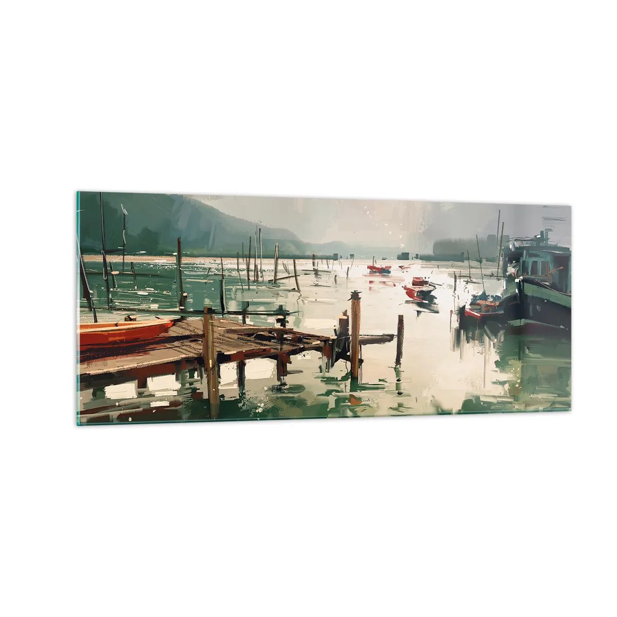 Impression sur verre - Image sur verre - Trempé dans une lune en fusion - 100x40 cm