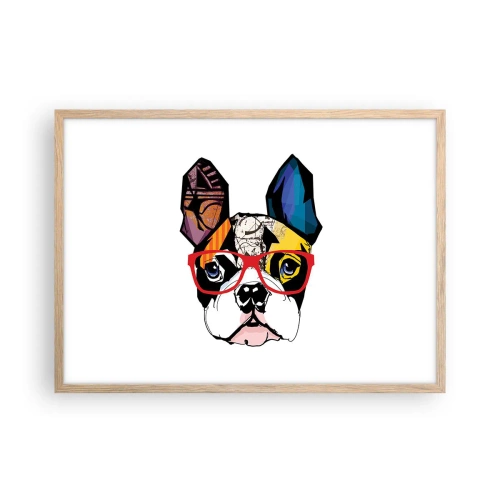 Affiche dans un chêne clair - Poster - Intellectuel - 70x50 cm