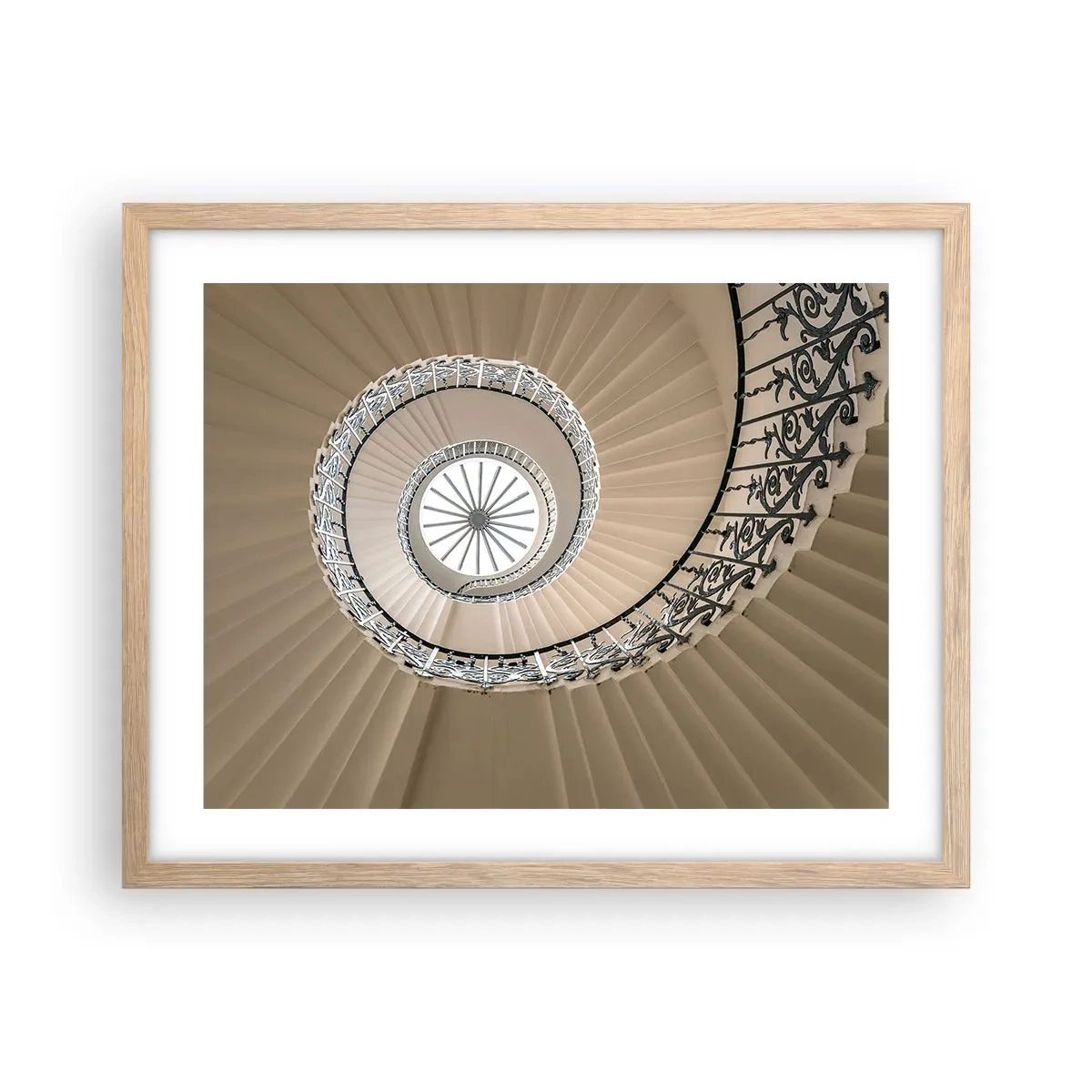 Affiche dans un chêne clair - Poster - À l'intérieur de la coquille - 50x40 cm