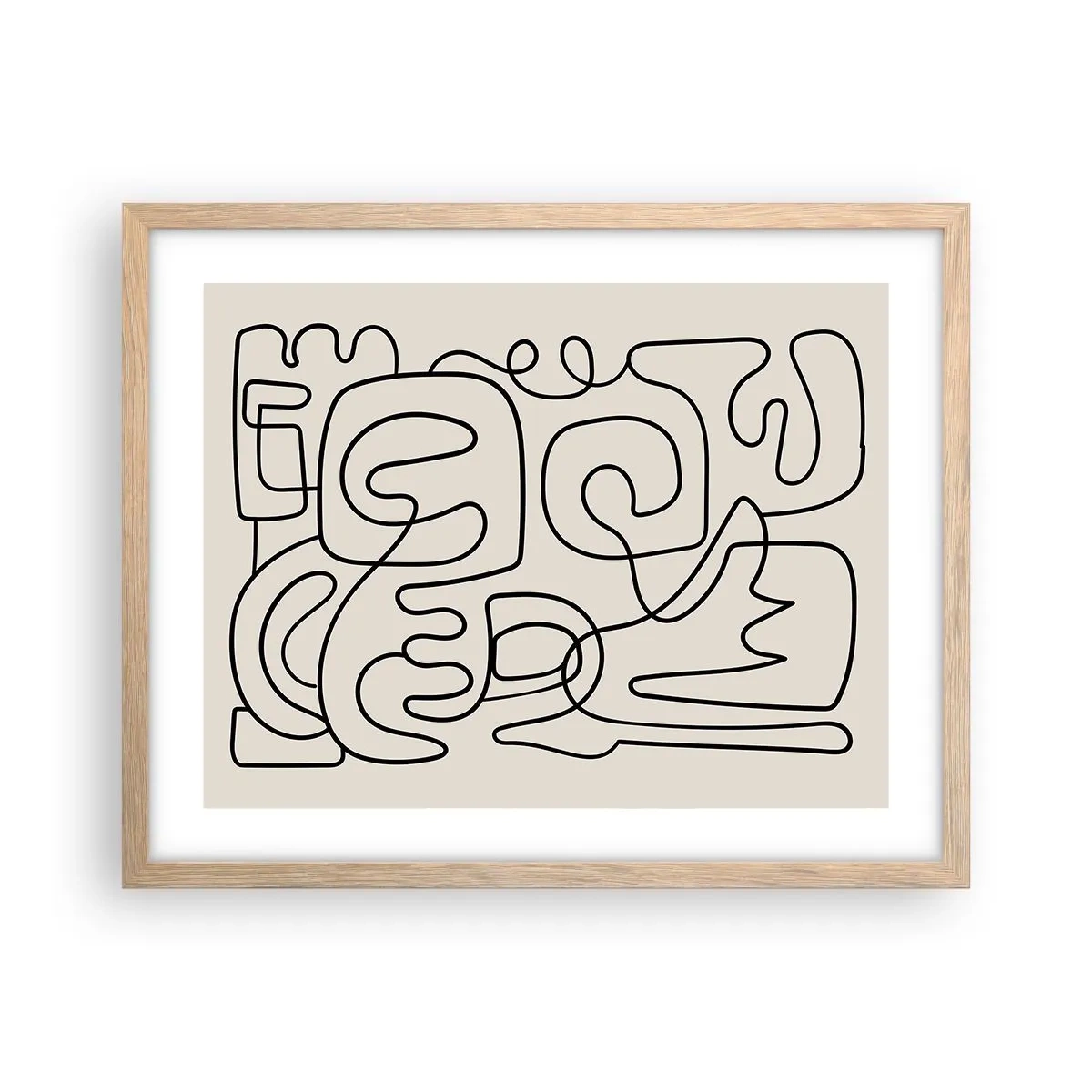 Affiche dans un chêne clair - Poster - Suivez les indices - 50x40 cm