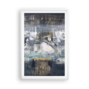 Affiche dans un cadre blanc - Poster - Comme sur la glace, comme après décembre - 61x91 cm
