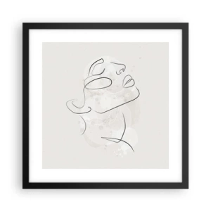 Affiche dans un cadre noir - Poster - L'esquisse d'un rêve - 40x40 cm