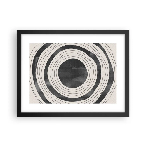 Affiche dans un cadre noir - Poster - Droit au but - 40x30 cm