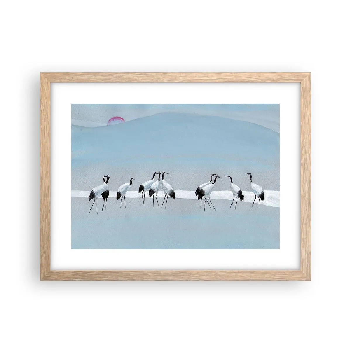 Affiche dans un chêne clair - Poster - Après une chaude journée - 40x30 cm