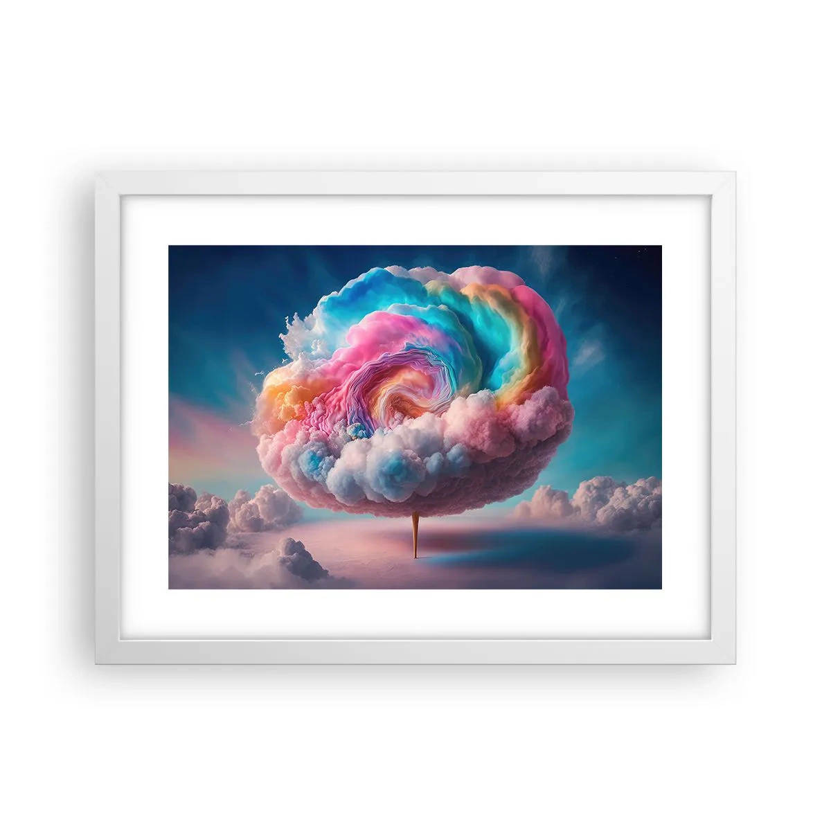 Affiche dans un cadre blanc - Poster - Le rêve d'un parc d'attractions - 40x30 cm