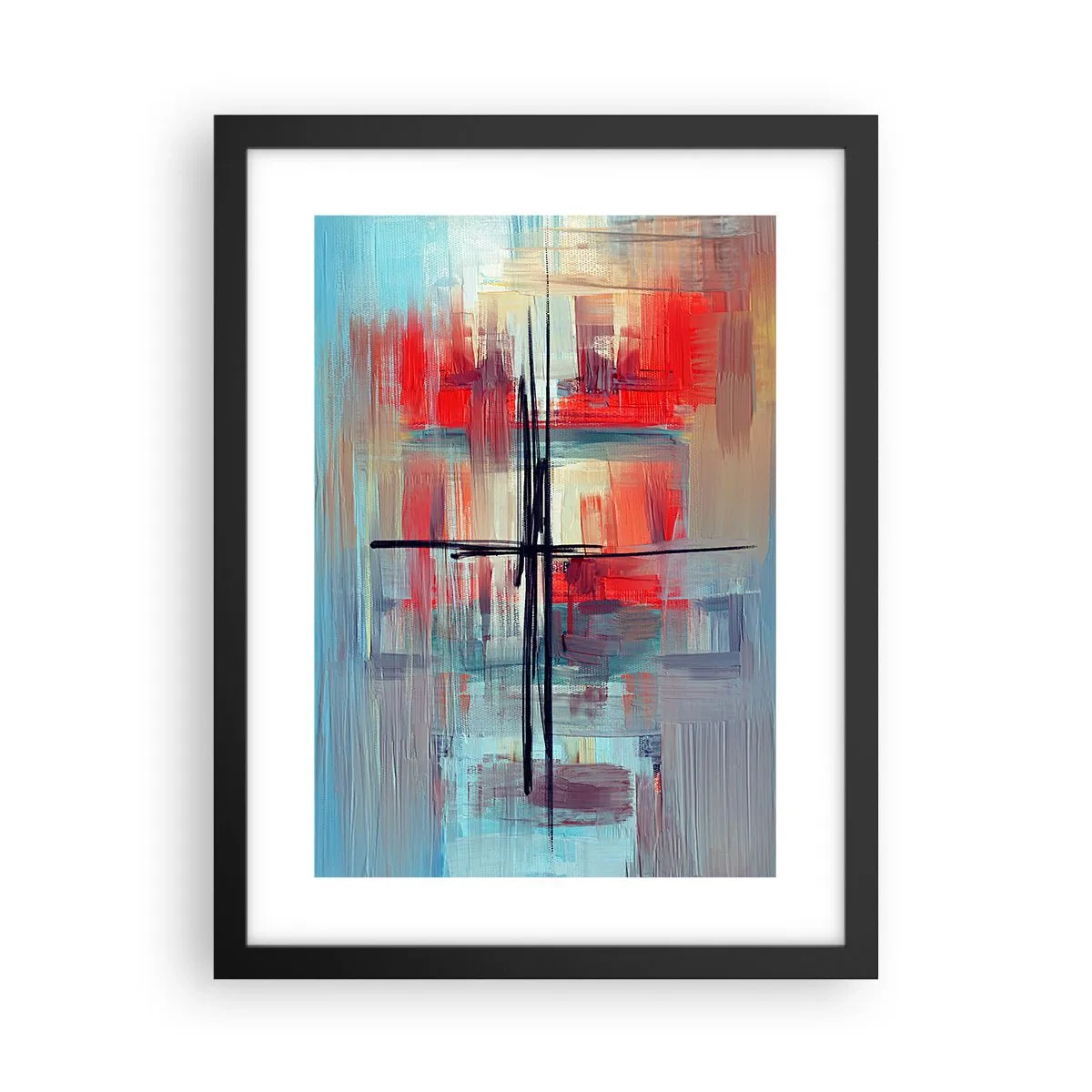 Affiche dans un cadre noir - Poster - Un paysage dans une dimension inconnue - 30x40 cm