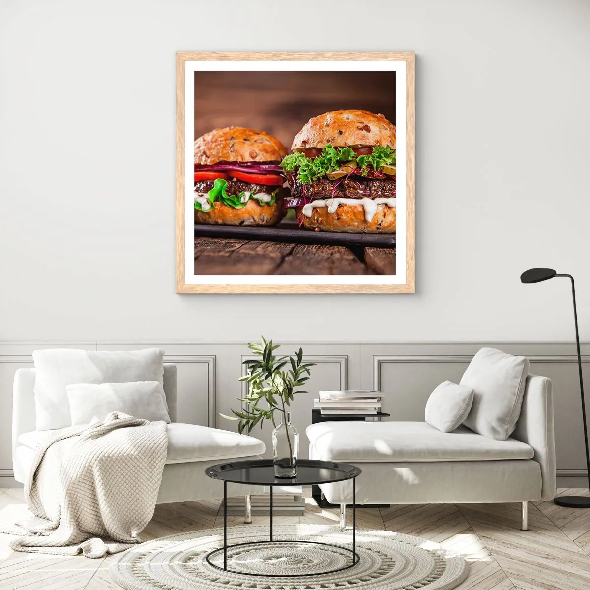 Affiche dans un chêne clair - Poster - American dream - 30x30 cm