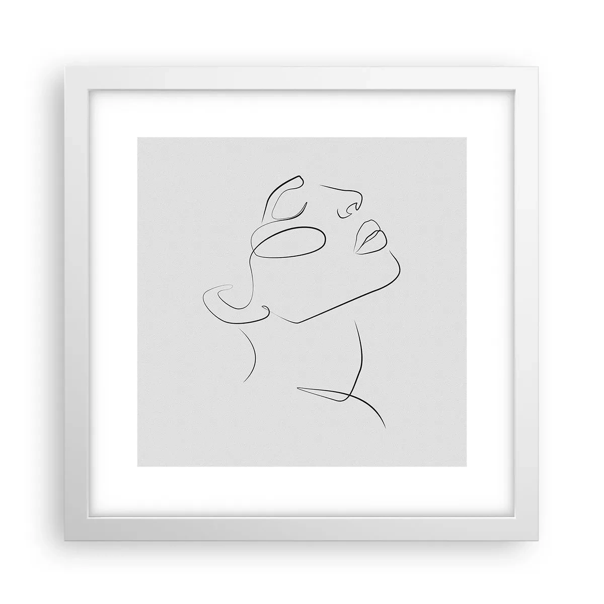 Affiche dans un cadre blanc - Poster - Méandre du rêve - 30x30 cm